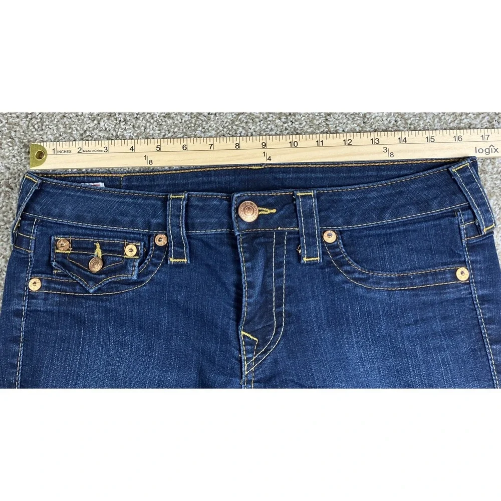 True Religion Serena Skinny Jeans Size 32 USA Made Dark Wash Stretch Fits 33x30